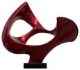 Finesse Decor Abstract Mask Sculpture, Red/White