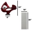 Finesse Decor Abstract Mask Sculpture, Red/White