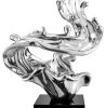 Braker Wave Resin Sculpture - Tabletop Decor, Chrome - Size 21" x 18" x 8"