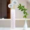 Textured Honeycomb Vase, White - Size 53" x 12" x 12"