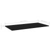 Bookshelf Boards 4 pcs Black 39.4"x19.7"x0.6" Engineered Wood