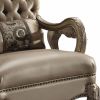 34 Inch Traditional Accent Chair, Claw legs, Champagne Fabric