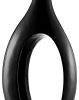 Trombone Vase, Black, Large