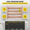 VEVOR Heated Towel Rack, 4 Bars Curved Design, Polishing Brushed Stainless Steel Electric Towel Warmer with Built-in Timer, Wall-Mounted for Bathroom,