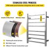 VEVOR Heated Towel Rack, 8 Bars Design, Polishing Brushed Stainless Steel Electric Towel Warmer with Built-in Timer, Wall-Mounted for Bathroom, Plug-i