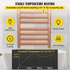 VEVOR Heated Towel Rack, 8 Bars Design, Polishing Brushed Stainless Steel Electric Towel Warmer with Built-in Timer, Wall-Mounted for Bathroom, Plug-i