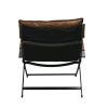 ACME Zulgaz Accent Chair in Cocoa Top Grain Leather & Matt Iron Finish 59951