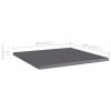 Bookshelf Boards 8 pcs High Gloss Gray 15.7"x15.7"x0.6" Engineered Wood