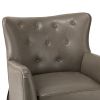 Adam Vegan Leather Armchair-GREY