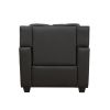 Black Faux Living Room Sofa Set