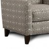 32 Inch Contemporary Accent Arm Chair, Geometric Fabric Pattern, Gray