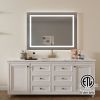 40 in. W x 44 in. Customized H LED Rectangular Frameless Anti-Fog Bathroom Mirror Front & Backlit