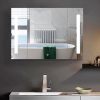 36x26 inch Black LED Mirror Medicine Cabinet Surface, Defogger, Anti-Fog,Dimmable Lights Brightness Memory