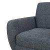 Black Grey Linen Living Room Sofa Set