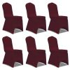 Chair Cover Stretch Burgundy 12 pcs