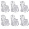 Chair Cover for Wedding Banquet 12 pcs White