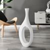 Trombone Vase, White, Large