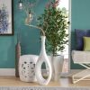 Trombone Vase, White, Large