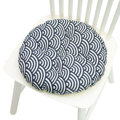 Printed Polyester Linen Cotton And Linen Five-circle Chair Cushion Bay Window Round