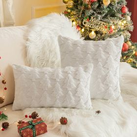 Christmas Party Decorative Back Cushion Cover (Option: White Christmas Tree-30x50cm Without Core)