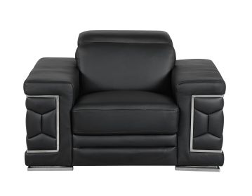 Top Grain Italian Leather Chair (Color: as Pic)