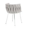 COOLMORE Leisure Dining Chairs Accent Chair Velvet Accent Lounge Chair With Metal Feet 2PC/SET
