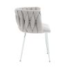 COOLMORE Leisure Dining Chairs Accent Chair Velvet Accent Lounge Chair With Metal Feet 2PC/SET