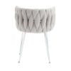 COOLMORE Leisure Dining Chairs Accent Chair Velvet Accent Lounge Chair With Metal Feet 2PC/SET