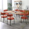 Dining Chairs Set of 2,Round Upholstered Sherpa Fabric Dining Room Chairs with Curved Backrest,Mid-Century Modern Accent Chairs with Black Metal Adjus