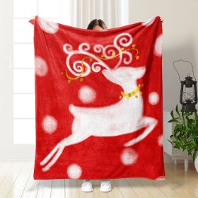 Christmas Thickening Print Flannel Blanket (Option: Style09-150x200cm)